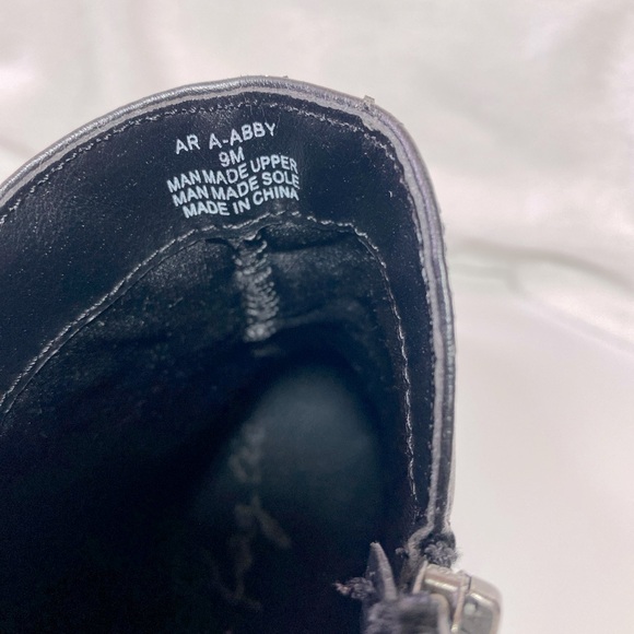 AMERICAN RAG Women's Black Smooth Faux Leather Abby Ankle Booties - Picture 8 of 14